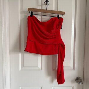 NWT Kenneth Cole Draped Front Bustier in Lava, Size 6